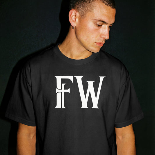 FW "Faith Warrior" Monogram Tee | Original Christian Streetwear Brand | Heavyweight T-Shirt | Unisex Apparel