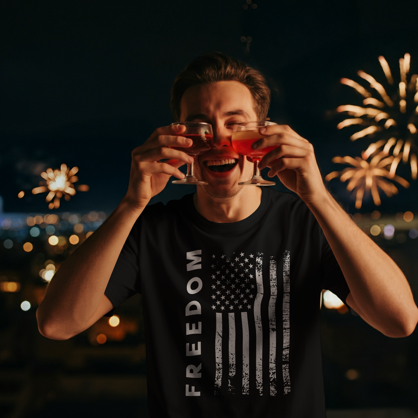 Faith Family Freedom Shirt, American Flag Christian Tee, Patriotic Fourth of July Shirt, USA Freedom Tee