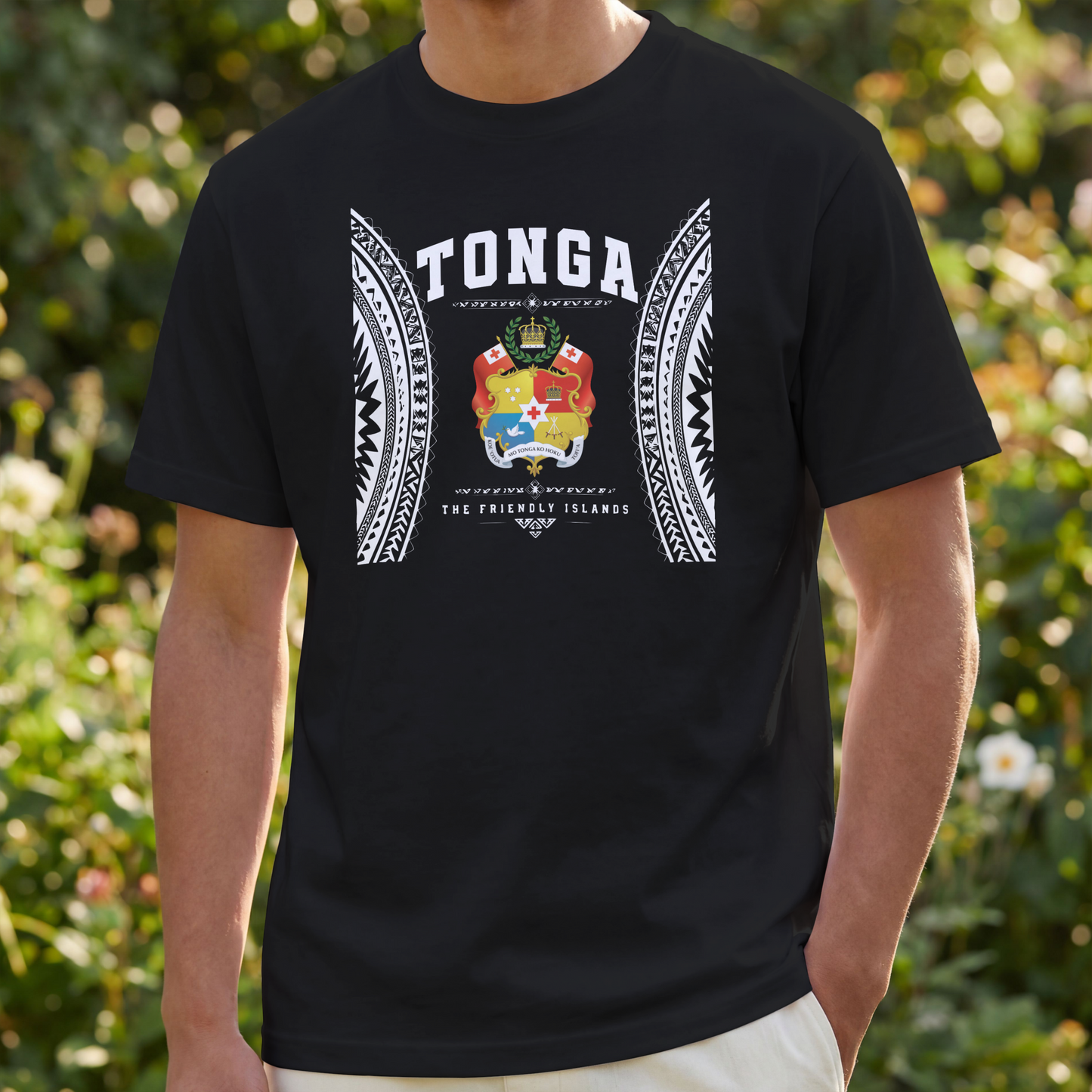 Tonga Coat of Arms T-Shirt | Polynesian Tongan Shirt, The Friendly Islands Tee, Sila o Tonga Gift, Island Pride Apparel